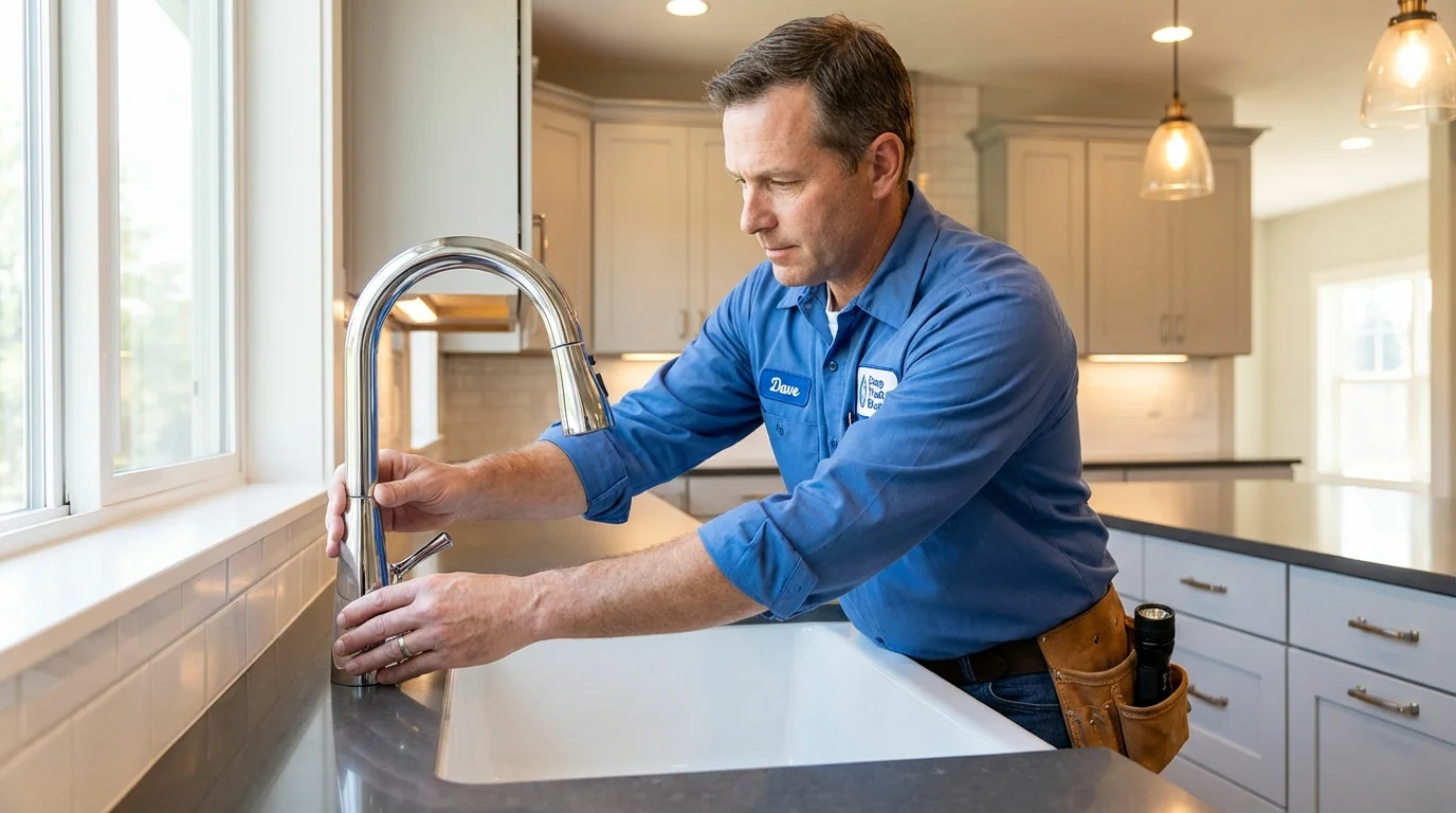 Kitchen faucet installation by Johns Plumbing LLC in Zebulon